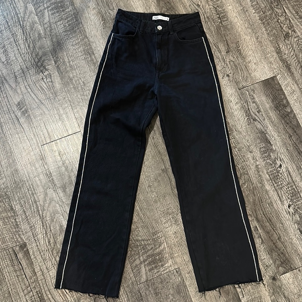 Zara Sparkly High Rise Jeans